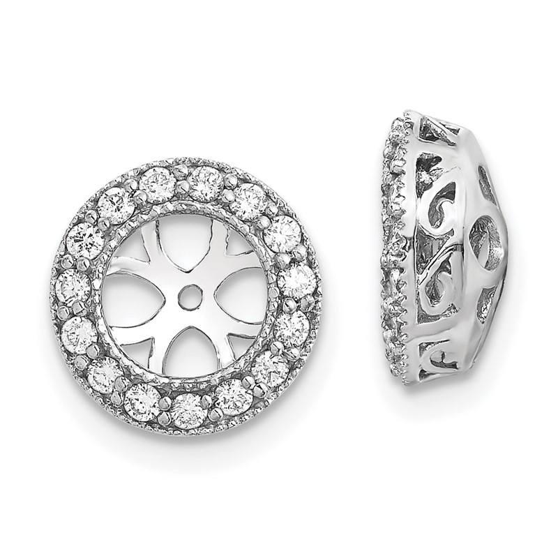 True Origin White Gold 1/3 carat Lab Grown Diamond VS  D E F  for 5.5-6mm Studs Earring Jackets