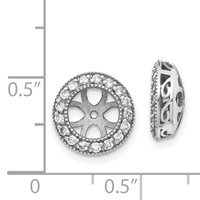 14K White Gold 0.375 Carat a Diamond Circle Earring Jackets view 2