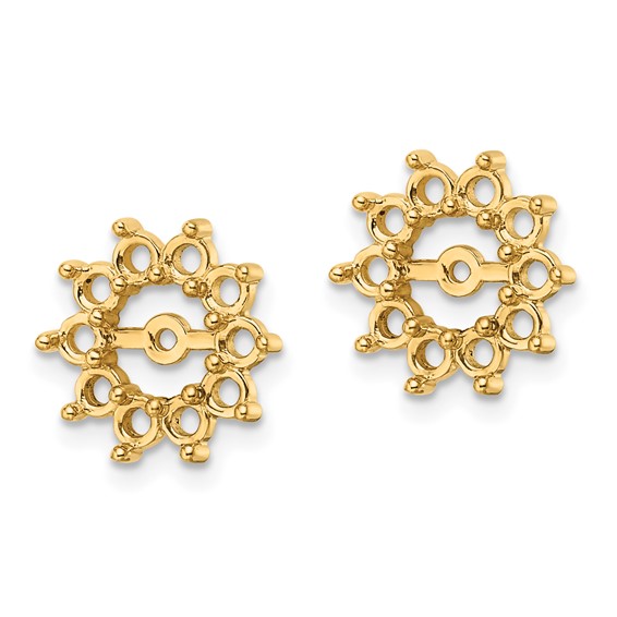 14K Fancy Diamond Earring Jacket Mountings