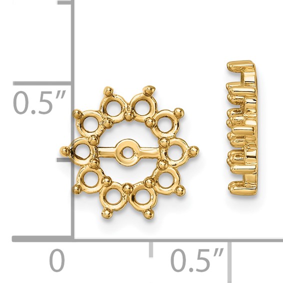 14K Fancy Diamond Earring Jacket Mountings