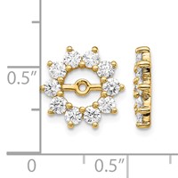 14K 1 Carat Aaa Fancy Diamond Earring Jackets view 3