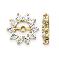 14K 1 Carat Aaa Fancy Diamond Earring Jackets view 1
