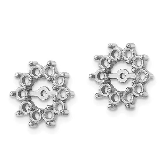 14k White Gold Fancy Diamond Earring Jacket Mountings