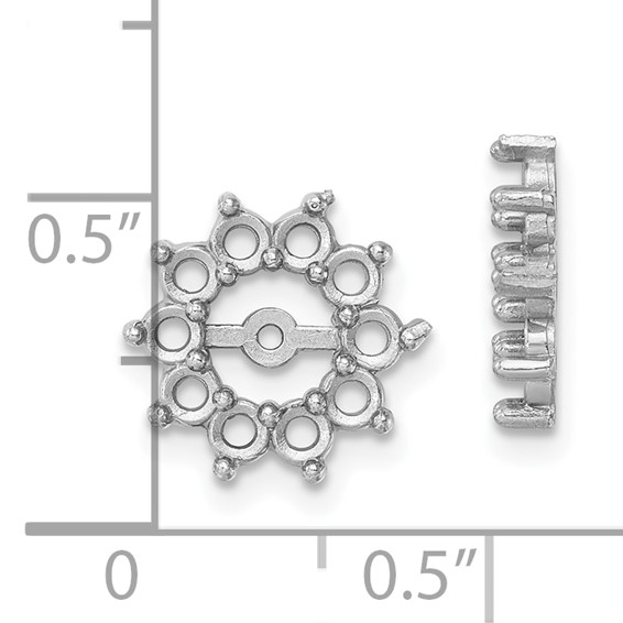 14k White Gold Fancy Diamond Earring Jacket Mountings