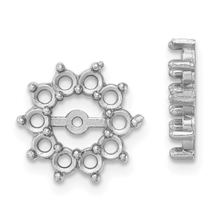 14k White Gold Fancy Diamond Earring Jacket Mountings
