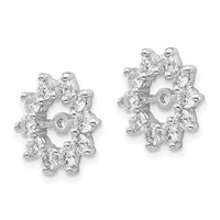14K White Gold 1 Carat Aaa Fancy Diamond Earring Jackets view 2