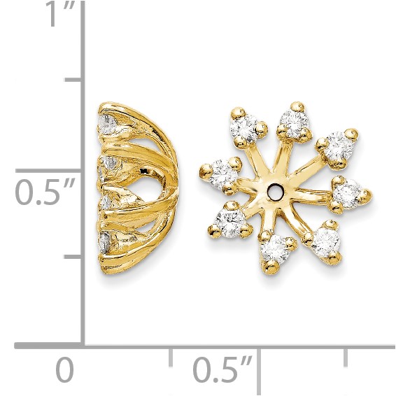 Diamond or Moissanite Earring Jackets