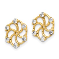 14K 3 8 Carat a Diamond Earring Jackets view 2