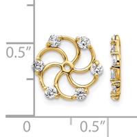 14K 3 8 Carat a Diamond Earring Jackets view 3
