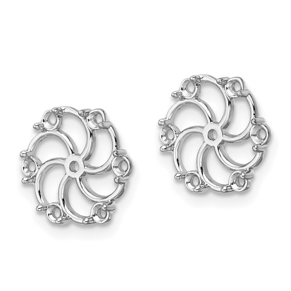 14k White Gold Diamond Earring Jacket Mountings