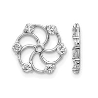 14K White Gold 3 8 Carat Aaa Diamond Earring Jackets view 1