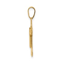 14K Yellow Gold the Kids Solid Satin Small Boy Engravable Joy Charm view 2