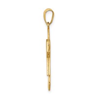 14K the Kids Solid Satin Medium Girl Engravable Joy Charm view 2