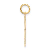 14K Yellow Gold the Kids Small Girl Charm with Ruffles Engravable Love view 2