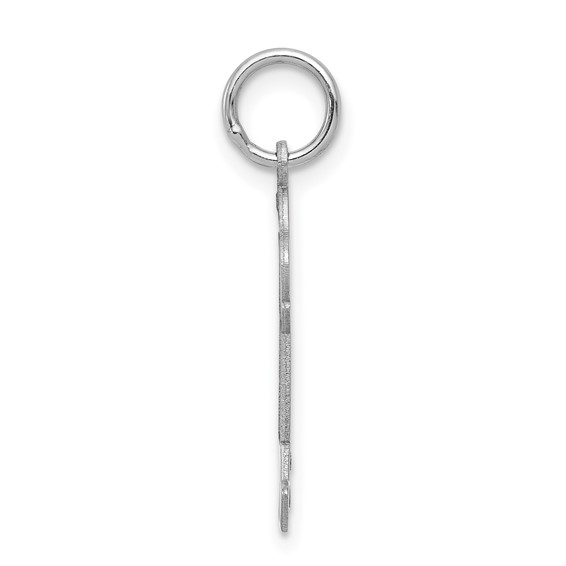 14k White Gold The Kids Small Boy with Hat Engravable Joy Charm