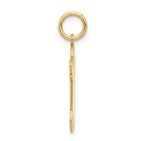 14K Yellow Gold the Kids Small Boy Charm with Hat Engravable Joy view 2