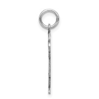 14K White Gold the Kids Small Boy Charm with Hat Engravable Love view 2