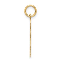 14K Yellow Gold the Kids Small Girl Charm with Bow Engravable Hugs view 2