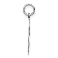 14K White Gold the Kids Small Girl Charm with Bow Engravable Kiss view 2
