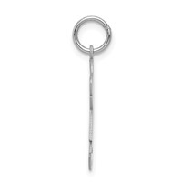 14K White Gold the Kids Small Girl Charm with Bow Engravable Joy view 2