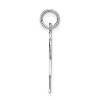 14K White Gold the Kids Small Girl Charm with Bow Engravable Love view 2