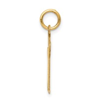 14K Yellow Gold the Kids Small It's a Boy Engravable Kiss Charm view 2