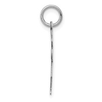 14K White Gold the Kids Small Girl Charm with Ponytails Engravable Hugs view 2