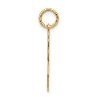 14K Yellow Gold the Kids Small Girl Charm with Ponytails Engravable Hugs view 2