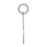 14K White Gold the Kids Small Girl Charm with Ponytails Engravable Kiss view 2