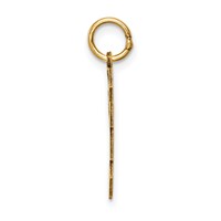 14K Yellow Gold the Kids Small Girl Charm with Ponytails Engravable Kiss view 2