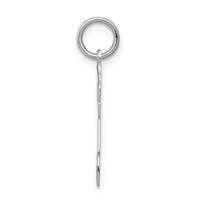 14K White Gold the Kids Small Girl Charm with Ponytails Engravable Joy view 2