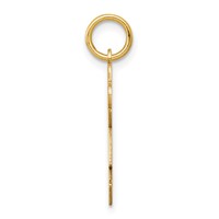 14K Yellow Gold the Kids Small Girl Charm with Ponytails Engravable Joy view 2