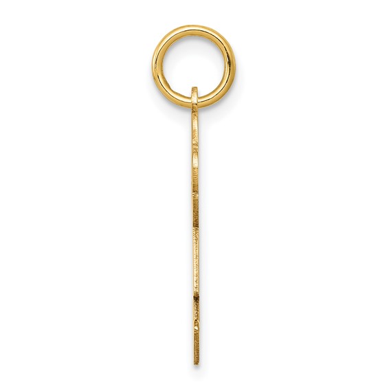 14k The Kids Small Girl with Ponytails Engravable Joy Charm