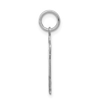14K White Gold the Kids Small Boy Charm with Haircut Engravable Kiss view 2