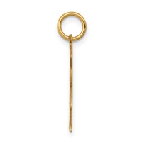 14K Yellow Gold the Kids Small Floral Dress Girl Engravable Hugs Charm view 2