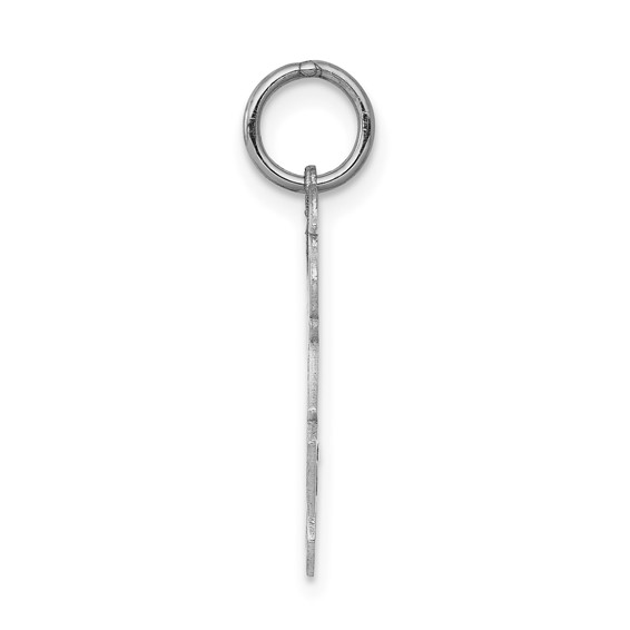 14k White Gold The Kids Small Ballet Girl Engravable Kiss Charm