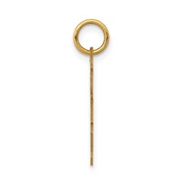 14K Yellow Gold the Kids Small Ballet Girl Engravable Kiss Charm view 2