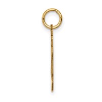 14K Yellow Gold the Kids Small Floral Dress Girl Engravable Kiss Charm view 2