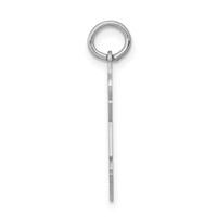 14K White Gold the Kids Small Floral Dress Girl Engravable Joy Charm view 2