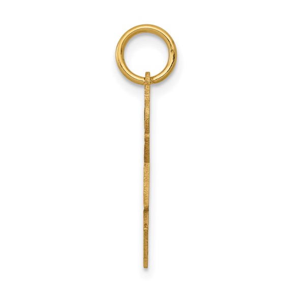 14k The Kids Small Floral Dress Girl Engravable Joy Charm