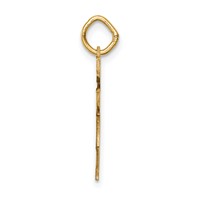 14K Yellow Gold the Kids Small Stars and Stripes Girl Engravable Hugs Charm view 2