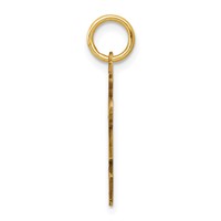 14K Yellow Gold the Kids Small Stars and Stripes Girl Engravable Kiss Charm view 2