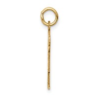 14K Yellow Gold the Kids Small Stars and Stripes Boy Engravable Kiss Charm view 2