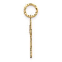 14K Yellow Gold the Kids Small Alphabet Girl Kiss Charm view 2