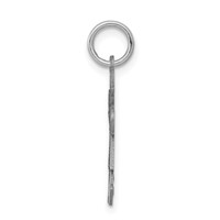 14K White Gold the Kids Small Heart Dress Girl Engravable Kiss Charm view 2