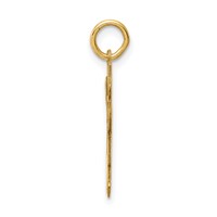 14K Yellow Gold the Kids Small Heart Dress Girl Engravable Kiss Charm view 2