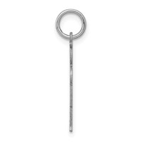 14K White Gold the Kids Small Heart Shirt Boy Engravable Hugs Charm view 2