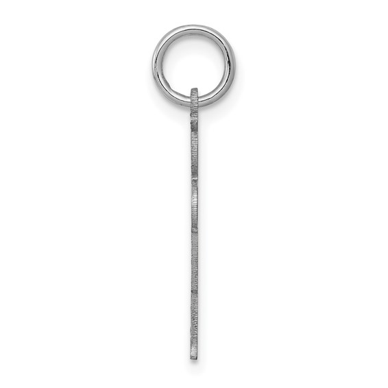 14k White Gold The Kids Small Heart Shirt Boy Engravable Hugs Charm