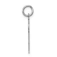 14K White Gold the Kids Small Heart Shirt Boy Engravable Kiss Charm view 2