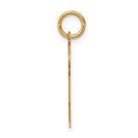 14K Yellow Gold the Kids Small Heart Shirt Boy Engravable Kiss Charm view 2
